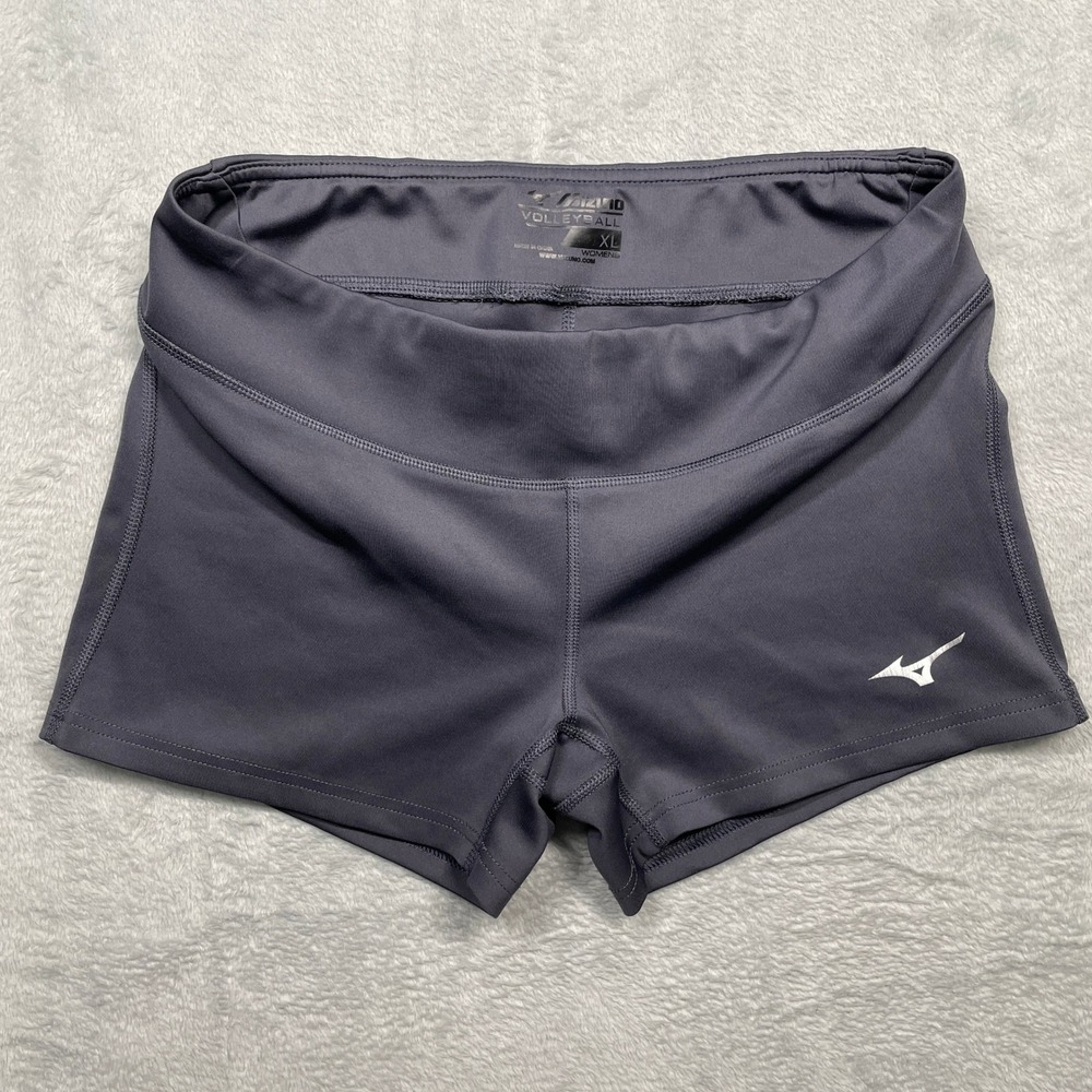 Mizuno Volleyball Shorts Women XL Gray Athletic Performance Spandex Stretch